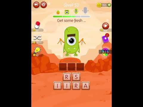 Video guide by Scary Talking Head: Word Monsters Level 52 #wordmonsters