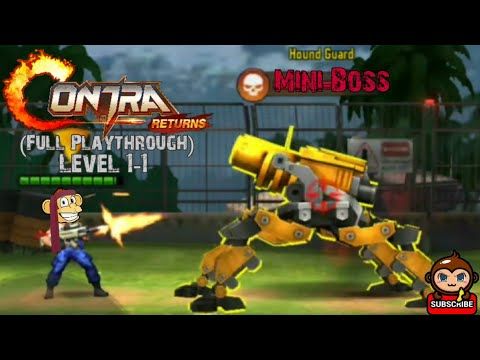 Video guide by The Random YT Monkey: Contra Returns Level 1-1 #contrareturns