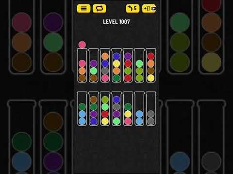 Video guide by Mobile games: Ball Sort Puzzle Level 1007 #ballsortpuzzle