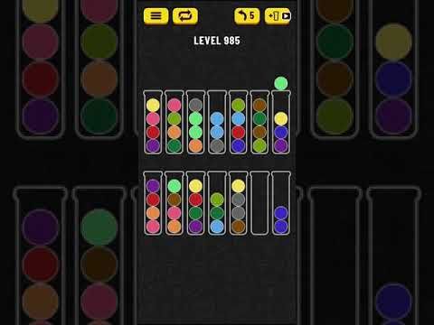 Video guide by Mobile games: Ball Sort Puzzle Level 985 #ballsortpuzzle