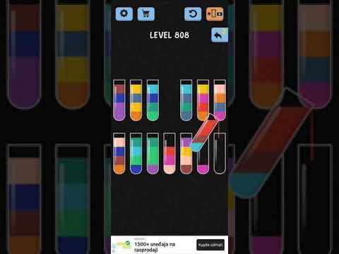 Video guide by ITA Gaming: Water Color Sort Level 808 #watercolorsort