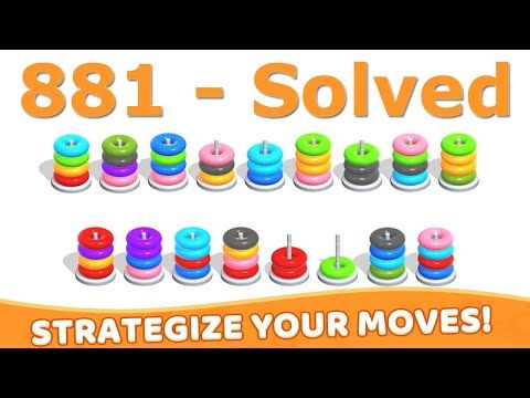 Video guide by Mobile Puzzle Games: Hoop Stack Level 881 #hoopstack