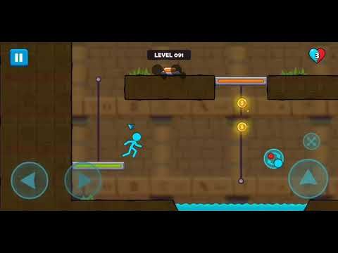 Video guide by Brickwood Gaming: Red & Blue Stickman Level 91 #redampblue
