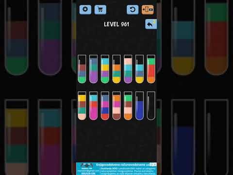 Video guide by ITA Gaming: Water Color Sort Level 961 #watercolorsort