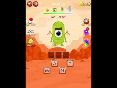 Video guide by Scary Talking Head: Word Monsters Level 56 #wordmonsters