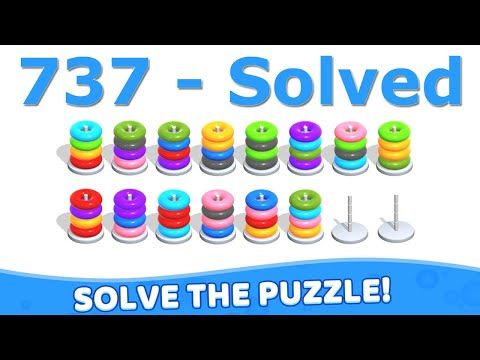 Video guide by Mobile Puzzle Games: Hoop Stack Level 737 #hoopstack