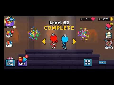 Video guide by Gaming world: Red & Blue Stickman Level 62-63 #redampblue