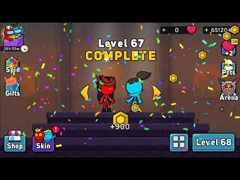 Video guide by Happy Game Time: Red & Blue Stickman Level 66 #redampblue