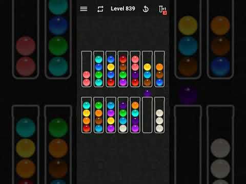 Video guide by justforfun: Ball Sort Color Water Puzzle Level 839 #ballsortcolor