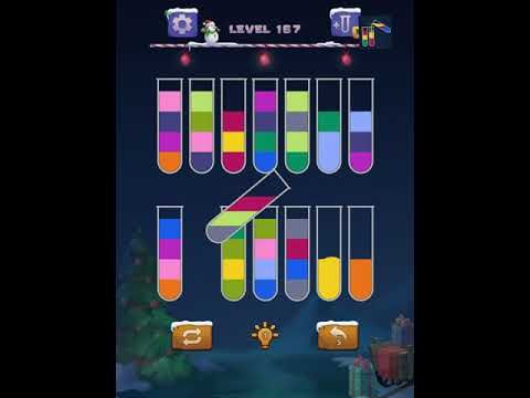 Video guide by sort water color puzzle levels solutions: Sort Water Color Puzzle Level 167 #sortwatercolor