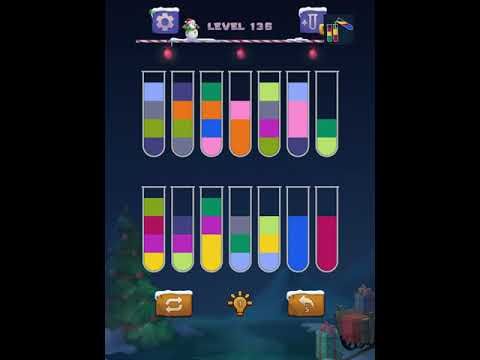 Video guide by sort water color puzzle levels solutions: Sort Water Color Puzzle Level 136 #sortwatercolor