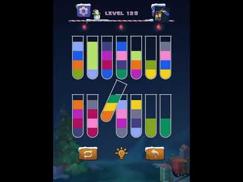 Video guide by sort water color puzzle levels solutions: Sort Water Color Puzzle Level 129 #sortwatercolor
