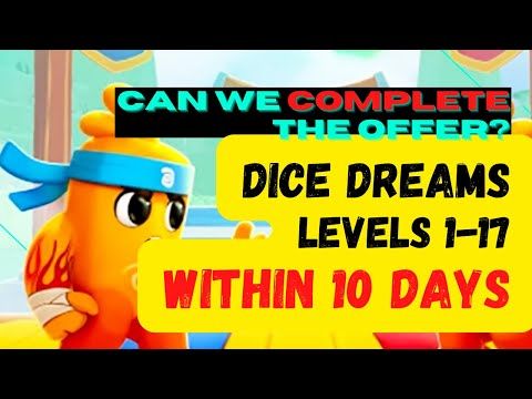 Video guide by Jack of Some Trades: Dice Dreams Level 1-17 #dicedreams