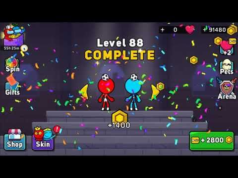 Video guide by Happy Game Time: Red & Blue Stickman Level 86 #redampblue
