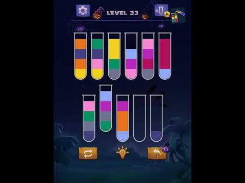Video guide by sort water color puzzle levels solutions: Water Sort Puzzle Level 33 #watersortpuzzle