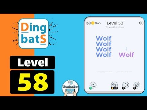 Video guide by BrainGameTips: Dingbats! Level 58 #dingbats