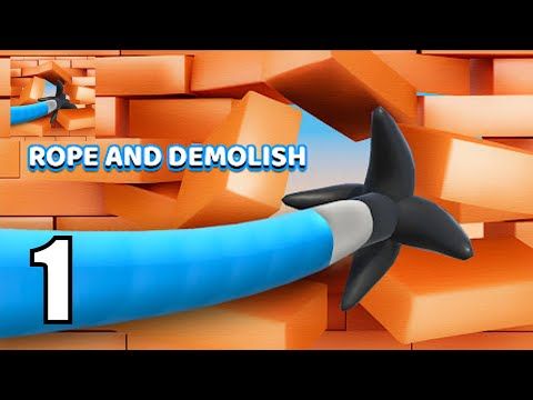 Video guide by OD7 - Android and IOS Gameplays: Rope and Demolish Level 1-6 #ropeanddemolish