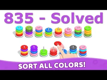 Video guide by Mobile Puzzle Games: Hoop Stack Level 835 #hoopstack