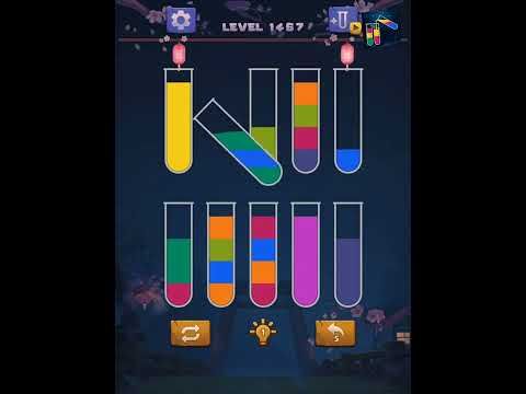 Video guide by sort water color puzzle levels solutions: Color Puzzle Level 1467 #colorpuzzle
