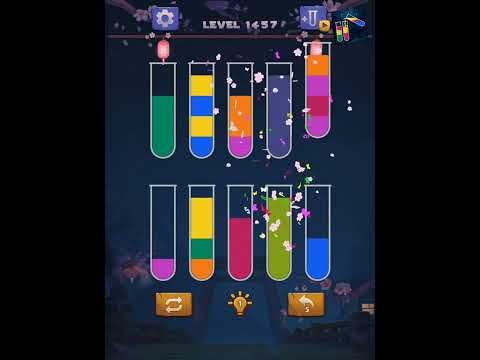 Video guide by sort water color puzzle levels solutions: Color Puzzle Level 1457 #colorpuzzle