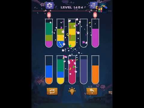 Video guide by sort water color puzzle levels solutions: Color Puzzle Level 1464 #colorpuzzle
