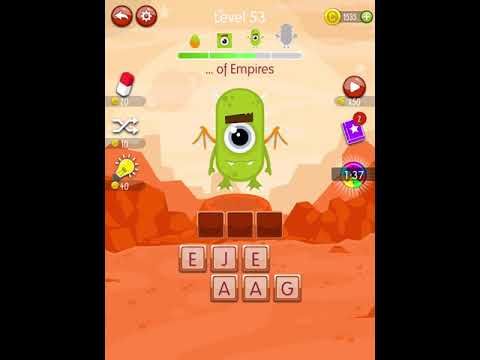 Video guide by Scary Talking Head: Word Monsters Level 53 #wordmonsters