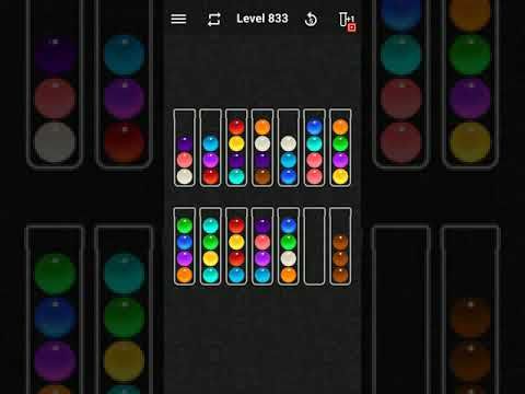 Video guide by justforfun: Ball Sort Color Water Puzzle Level 833 #ballsortcolor