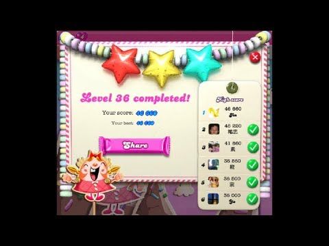 Video guide by Jin Luo: Candy Crush Level 36 #candycrush