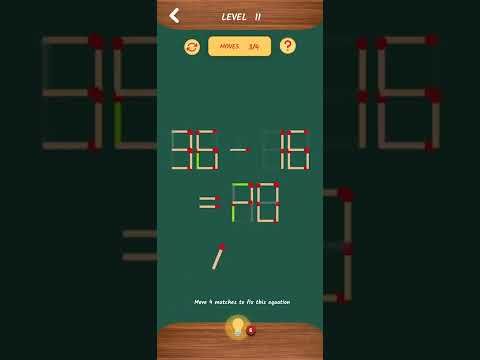 Video guide by mobile games: Matchstick Puzzle Pack 14 - Level 11 #matchstickpuzzle
