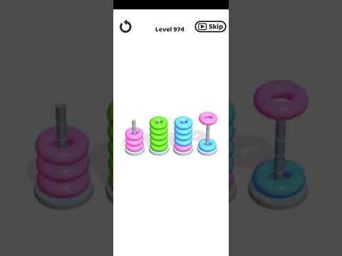 Video guide by Mobile Games: Hoop Stack Level 974 #hoopstack
