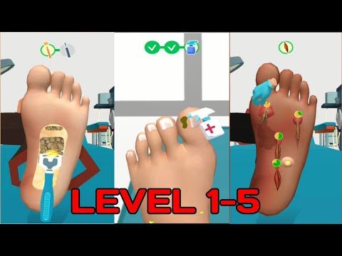 Video guide by Wovy: Foot Clinic Level 1-5 #footclinic