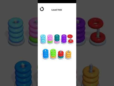 Video guide by Mobile Games: Hoop Stack Level 1143 #hoopstack