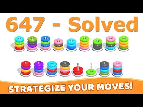 Video guide by Mobile Puzzle Games: Hoop Stack Level 647 #hoopstack