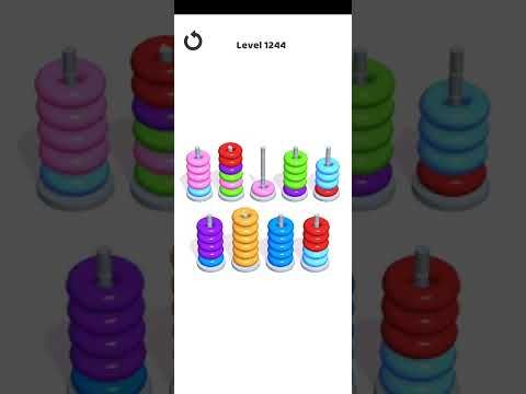 Video guide by Mobile Games: Hoop Stack Level 1244 #hoopstack