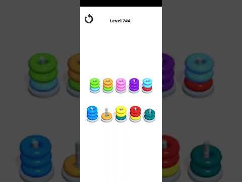 Video guide by Mobile Games: Hoop Stack Level 744 #hoopstack