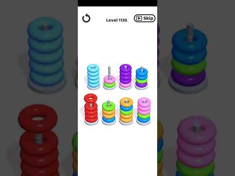 Video guide by Mobile Games: Hoop Stack Level 1135 #hoopstack