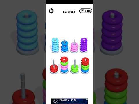 Video guide by Mobile Games: Hoop Stack Level 962 #hoopstack