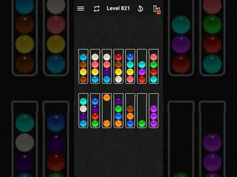 Video guide by justforfun: Ball Sort Color Water Puzzle Level 821 #ballsortcolor