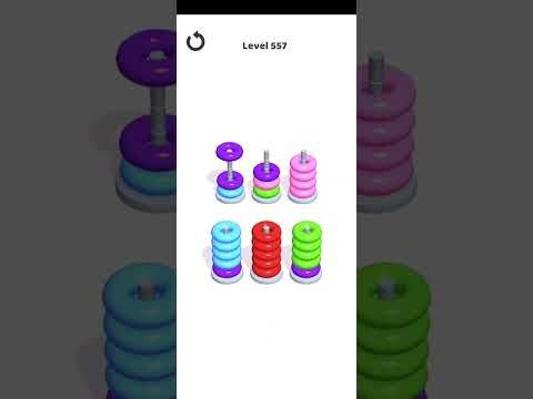 Video guide by Mobile Games: Hoop Stack Level 557 #hoopstack