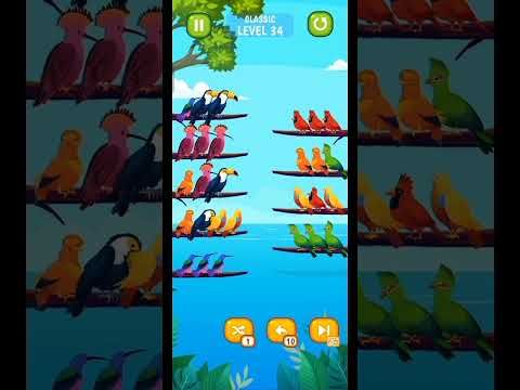 Video guide by IQ Gamer: Bird Sort Puzzle Level 34 #birdsortpuzzle