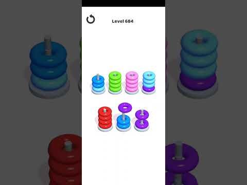 Video guide by Mobile Games: Hoop Stack Level 684 #hoopstack