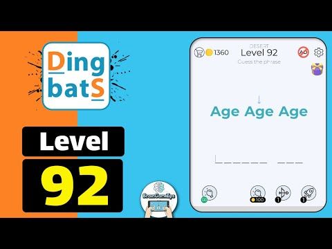 Video guide by BrainGameTips: Dingbats! Level 92 #dingbats