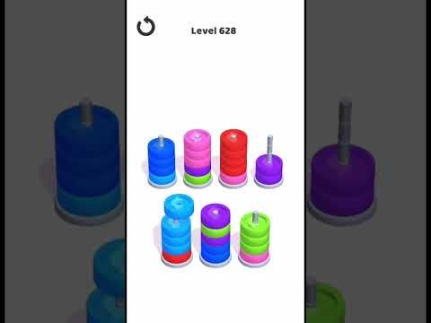 Video guide by Bubble bay: Hoop Stack Level 628 #hoopstack