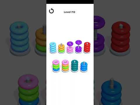 Video guide by Mobile Games: Hoop Stack Level 713 #hoopstack