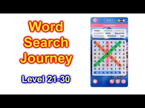 Video guide by bwcpublishing: Word Search Journey Level 21-30 #wordsearchjourney