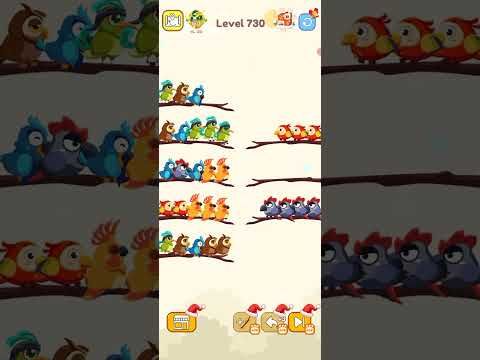 Video guide by Masoom Gamer: Bird Sort Puzzle Level 730 #birdsortpuzzle