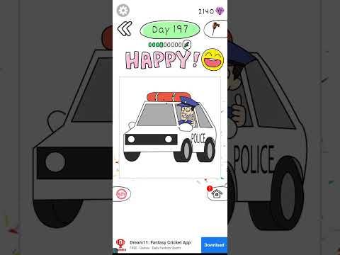 Video guide by ☬Prashant 999☬: Draw Happy Police! Level 197 #drawhappypolice