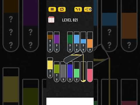 Video guide by Ritana Chen: Water Sort Puzzle Level 821 #watersortpuzzle
