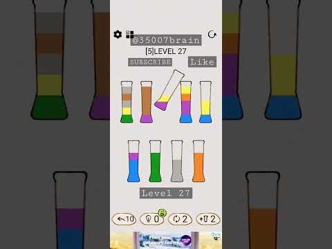 Video guide by Brain Matters: Water Sort Color Puzzle Level 27 #watersortcolor