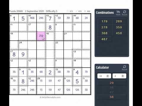 Video guide by Let's Play Sudoku: Killer Sudoku Level 5 #killersudoku